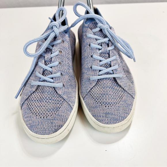 Soludos Knit Ashore Sneakers Size 8/38.5 Lace Up Low Tops Shoes Blue Purple Knit - Picture 4 of 11